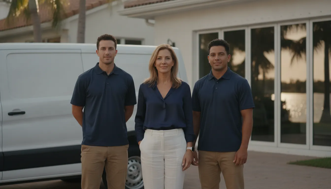 The PSL Windows & Doors Repair team standing by their service van